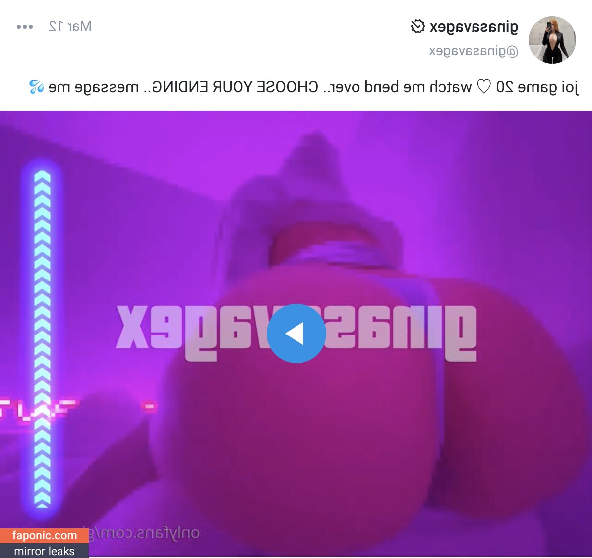 Gina Savage, Ginasavagex, https: Naakte Lekken OnlyFans Foto #6