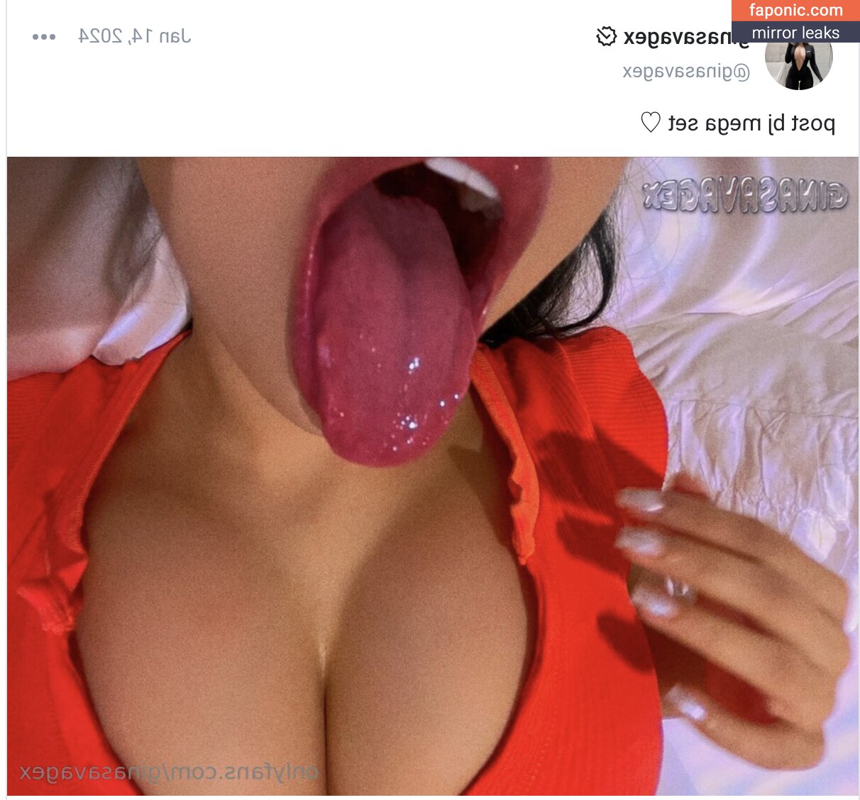 Gina Savage, Ginasavagex, https: Naakte Lekken OnlyFans Foto #14
